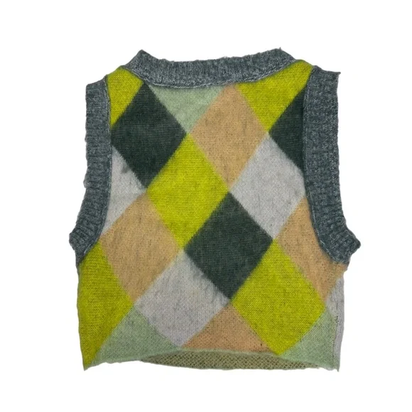 RELIST Tomorrow NWT Free People Quinn Sweater Vest in Stormy Spring Combo xs - Picture 5 of 13